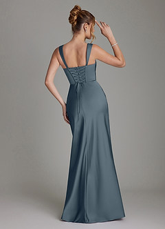 Azazie Agustina Brautjungfernkleider Meerjungfrau-Linie Korsett Stretch-Satin Kleid Zwielichtviolett image2