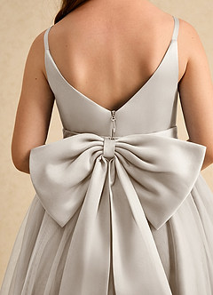 Azazie Patootie Flower Girl Dresses Frost A-Line Spaghetti Strap Tulle Dress image6