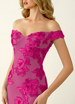 Lowlala Fuchsia Lace Prom Dress image5