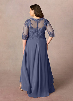 Azazie Monza Mother of the Bride Dresses Stormy A-Line Lace Chiffon Dress image9