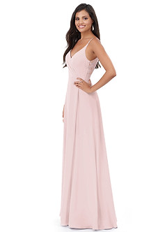 Azazie Lennon Bridesmaid Dresses A-Line Lace Chiffon Floor-Length Dress image3