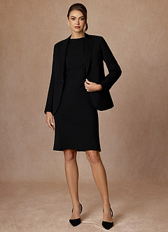 Charlotte Black Refined Weave Jacket and Dress Suit Set
