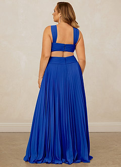 Christian Siriano Bridal for Azazie 1009 Bridesmaid Dresses Royal Blue A-Line Pleated Chiffon Dress image15