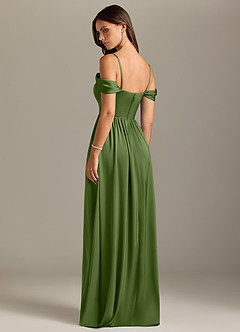Azazie Calianna Bridesmaid Dresses Juniper A-Line Off the Shoulder Stretch Satin Convertible Dress image10