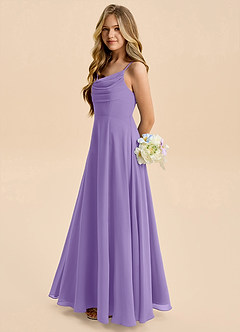 Azazie Gia Junior Tahiti A-Line Pleated Chiffon Dress image1