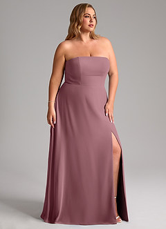Azazie Wren Brautjungfernkleider Wandelbar A-Linie Seitliche Cut-Outs Chiffon Kleid Amethyst image11