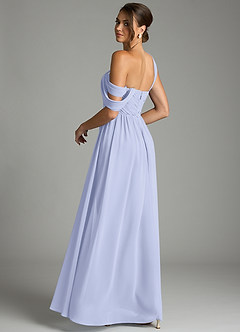 Azazie Kassandra Abiti da Damigella Abito A-Line in Chiffon a Spalla Scoperta Lavanda image6