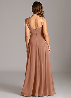 Azazie Amani Suknie dla druhen Linia A Pofałdowany Szyfon Do ziemi Sukienka image2