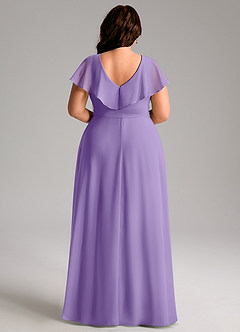 Azazie Lainey Bridesmaid Dresses Tahiti A-Line with Pockets Chiffon Dress image9