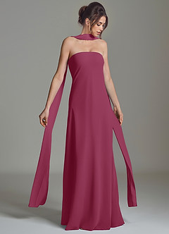 Azazie Ilana Bridesmaid Dresses Mulberry A-Line Strapless Chiffon Dress image1