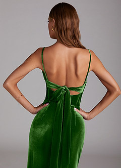 Azazie Mai Bridesmaid Dresses Ivy Sheath Sweetheart Neckline Velvet Dress image6