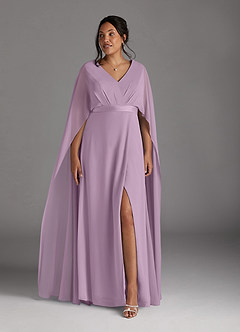 Azazie Isa Mother of the Bride Dresses Wisteria A-Line V-Neck Pleated Chiffon Dress image9