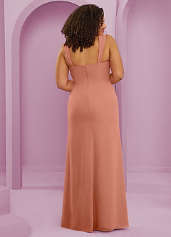 Barbie ♥ Azazie Brautjungfernkleider Meerjungfrau-Linie Plissee Chiffon Kleid Mai Tai image7