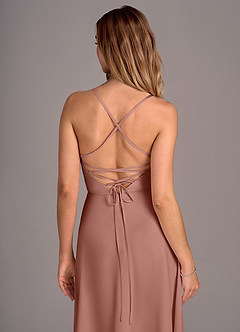 Azazie Mei Bridesmaid Dresses Cedar Rose A-Line Chiffon Dress image2