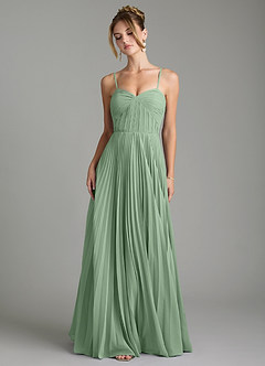 Azazie Teagan Bridesmaid Dresses Matcha A-Line Sweetheart Neckline Chiffon Dress image4