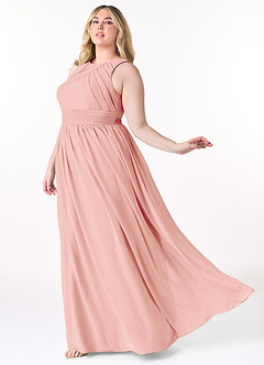 Azazie Harper Bridesmaid Dresses Rosette A-Line Pleated Chiffon Dress image8