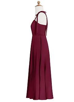 Azazie Rosey Junior Mulberry A-Line Sweetheart Neckline Stretch Satin Dress image9