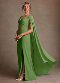 Azazie Boudica Mother of the Bride Dresses Basil A-Line Pleated Chiffon Dress image2