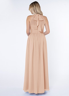 Azazie Iman Bridesmaid Dresses English Rose A-Line A-Line Ruched Chiffon Dress image2