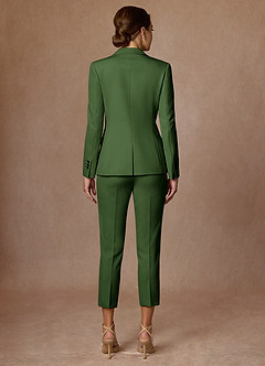 front Kennedy Olive Structured Stretch Dress Pants