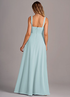Azazie Debra Bridesmaid Dresses Mist A-Line with Pockets Chiffon Convertible Dress image6