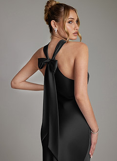 Azazie Reign Klänningar att prova hemma Klä av Sjöjungfru i Stretch Satin Plisserad Svart image9