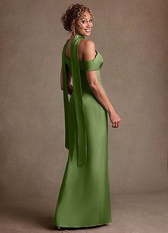 Azazie Kamala Abiti per la Madre della Sposa Abito Tubino in Raso Elasticizzato Monospalla Ginepro image5