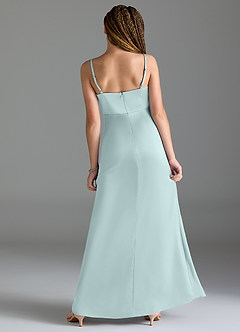 Azazie Maci Junior Klä av Sjöjungfru i Stretch Satin Plisserad image2