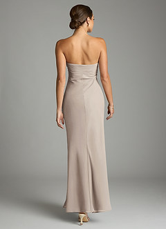 Azazie Saylor Brudtärnklänningar Klä av Sjöjungfru i Chiffong Axelbandslös Frost image11