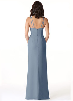 Azazie Leo Bridesmaid Dresses Twilight Mermaid V-Neck Pleated Chiffon Dress image2