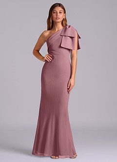 Azazie Yuanna Bridesmaid Dresses Amethyst Mermaid One Shoulder Chiffon Dress image1