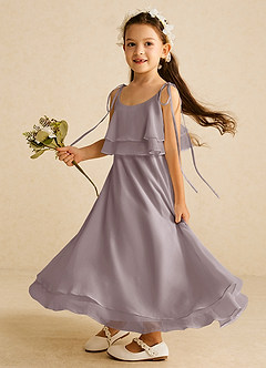 Azazie Temi Final Sale Ivory A-Line Spaghetti Strap Chiffon Dress image1