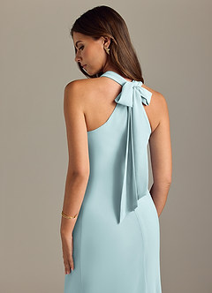 Azazie Doretta Bridesmaid Dresses Mist Mermaid Pleated Chiffon Dress image2
