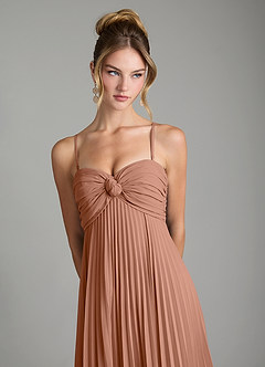 Azazie Tempest Bridesmaid Dresses Bronzer Empire Corset Chiffon Convertible Dress image2