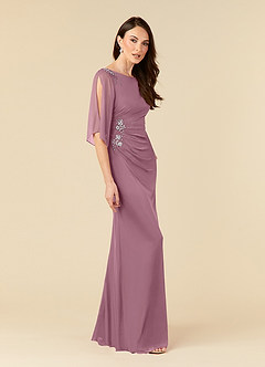 Azazie Magdalene Mother of the Bride Dresses Vintage Mauve Sheath Sequins Mesh Dress image2