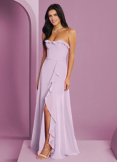Barbie ♥ Azazie Final Sale Frosted Lilac A-Line Sweetheart Neckline Chiffon Dress image1