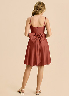 Azazie Bear Terracotta A-Line Sweetheart Neckline Stretch Satin Dress image2