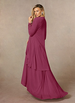 Azazie Anne Mother of the Bride Dresses Mulberry Sheath Sweetheart Sequins Lace Dress image2