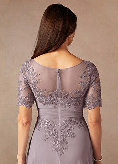 Azazie Raissa Abiti per la Madre della Sposa Abito A-Line in Chiffon Pizzo Dusk image8