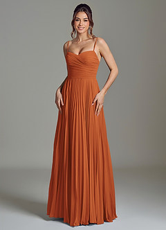 Azazie Catie Brautjungfernkleider Eine Linie Herzausschnitt Chiffon Kleid Kanel image1
