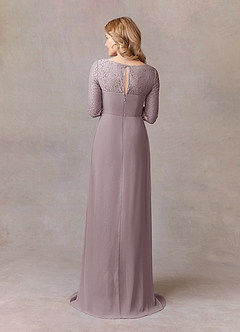 Azazie Leonine Mother of the Bride Dresses Dusk A-Line Scoop lace Chiffon Dress image5