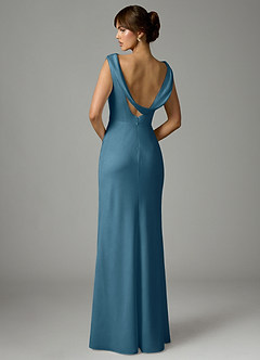 Azazie Kieryn Robes de demoiselle d'honneur Robe Sirène en Satin extensible Plissée Bermude image5