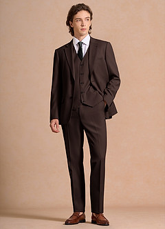 front James Ganache Structured Stretch Dress Pants