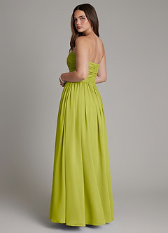 Azazie Andreina Bridesmaid Dresses Lemongrass A-Line Pleated Chiffon Dress image3