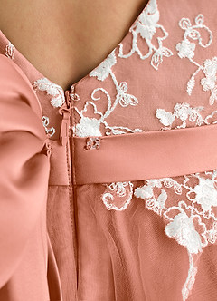 Azazie Butterfly Flower Girl Dresses MAI TAI A-Line Lace Dress image5