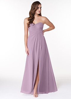 Azazie Arabella Allure Brautjungfernkleider Wandelbar A-Linie Herzausschnitt Chiffon Kleid Blauregen image1
