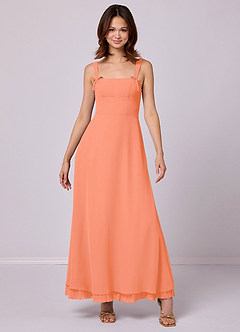 Barbie ♥ Azazie Final Sale Sunset A-Line Pleated Chiffon Dress image3