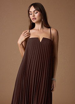 Nahla Truffle Allover Pleated Maxi Dress image9