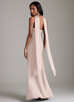 Azazie Saylor Brudtärnklänningar Klä av Sjöjungfru i Stretch Satin Axelbandslös Rodnande Rosa image8