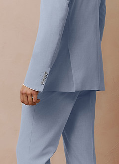 front Savile Light Blue Wool Blend Suit Jacket